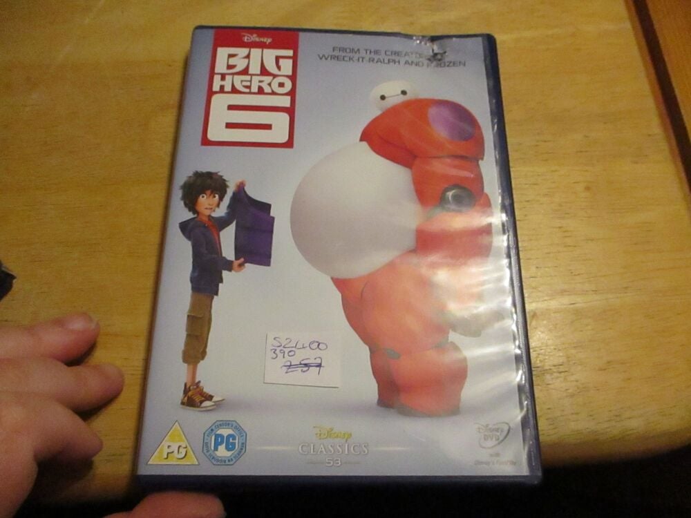 Disney's Big Hero 6 - DVD- FP Disc - VGC Damaged Case - Pal (S2400390)