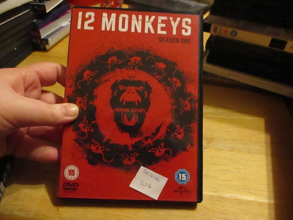 12 Monkeys Season 1 - DVD - LN/Cloudy Disc - VGC Case - Pal (S2400216)