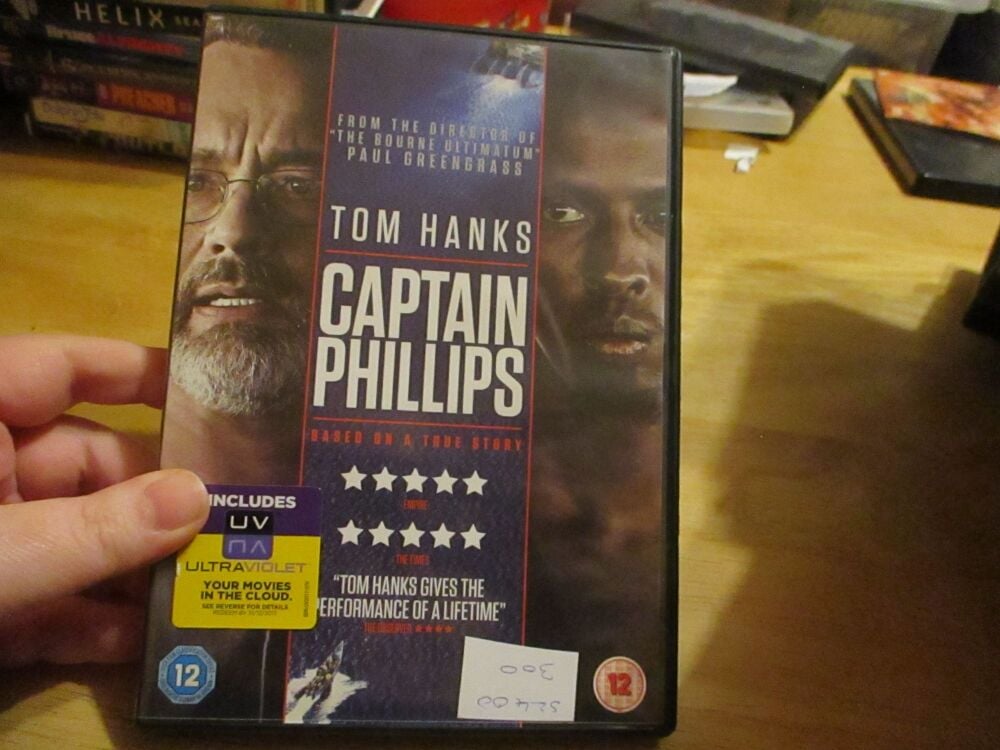 Captain Phillips - Tom Hanks - DVD - LN Disc - VGC Case - Pal (S2400300)