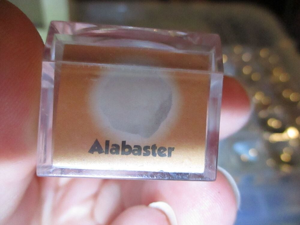 Alabaster Mineral/Gem Stone Fragment in Display Magnification Box