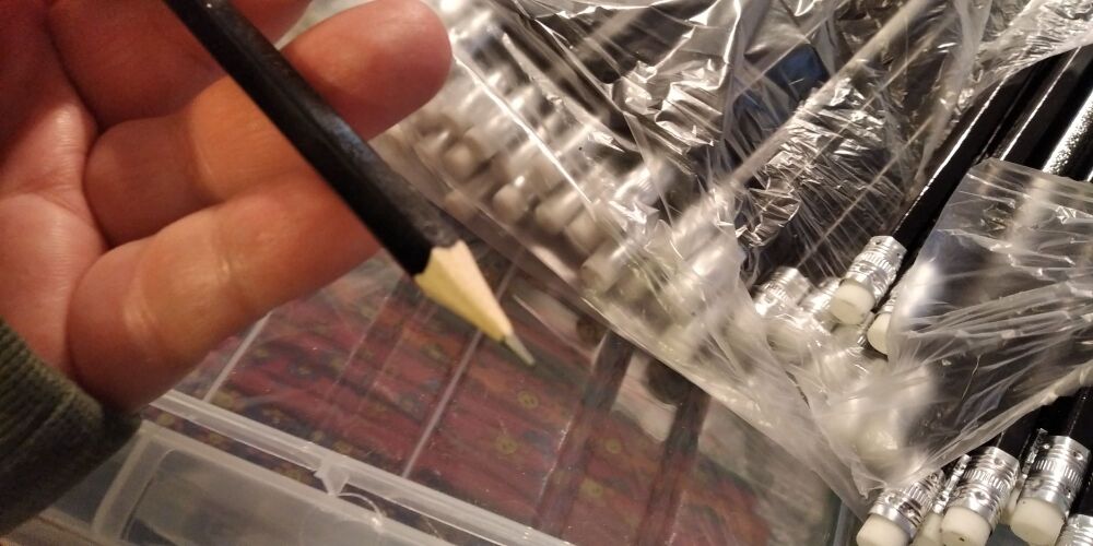 Basic Black Loose Single Pencil with Eraser Topper - Back To School / Office Supply