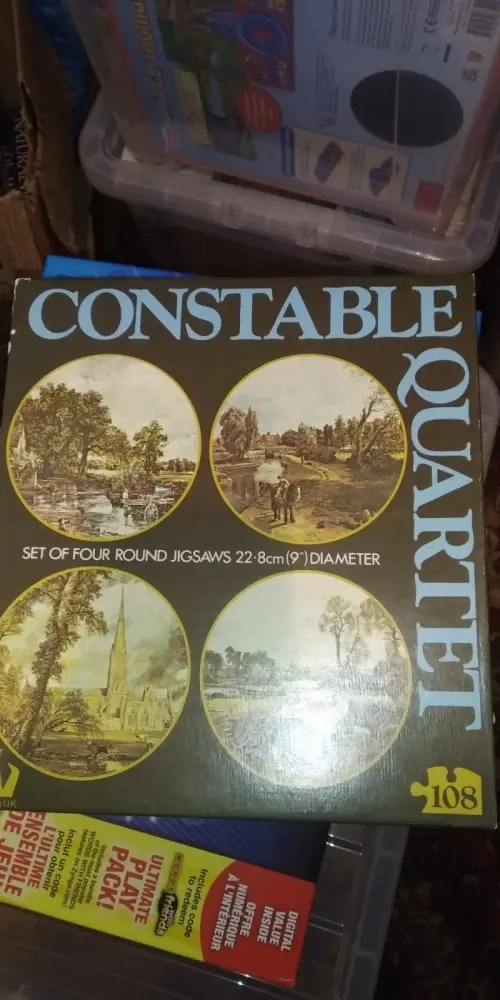 Webb Ivory Vintage Constable Quartet Jigsaw Puzzle 3 Comp 108pc. 4th Missing 1pc