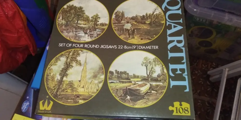 Webb Ivory Vintage Constable Quartet Jigsaw Puzzle 3 Comp 108pc. 4th Missing 1pc