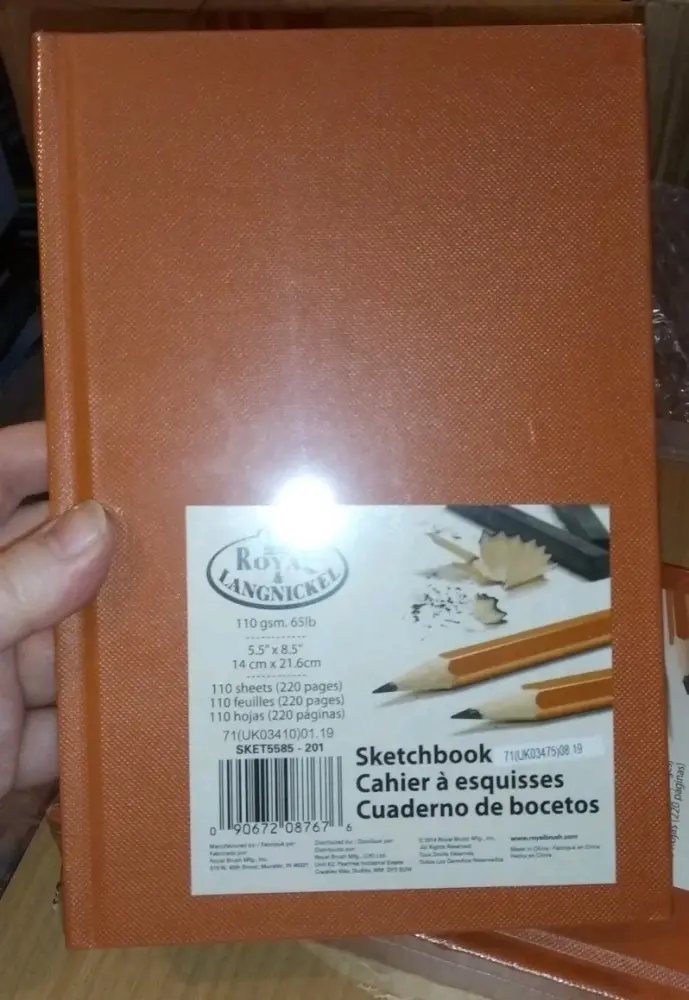 Dark Tan PREMIUM A5 HARDBACK ARTIST SKETCH DRAWING BOOK 220 PAGES 110gsm PAPER