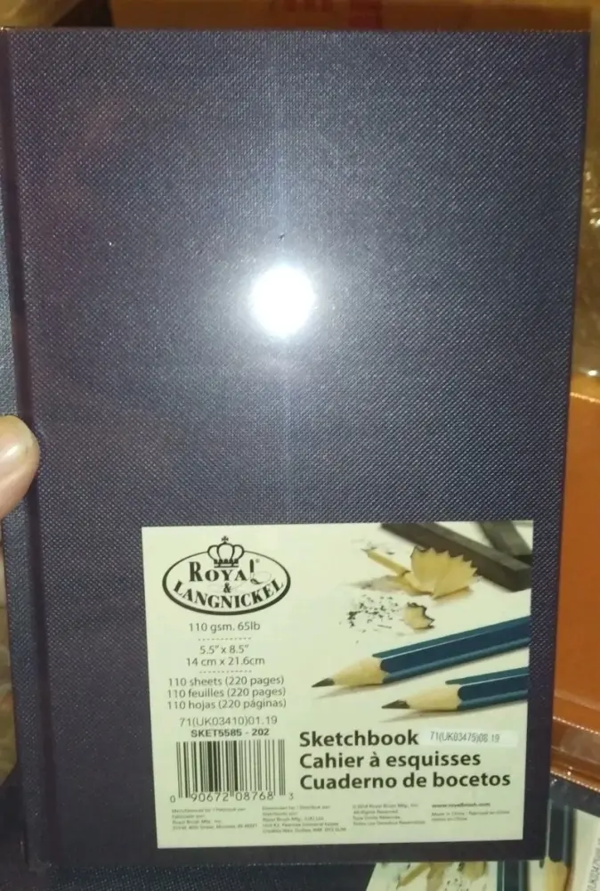 Blue PREMIUM A5 HARDBACK ARTIST SKETCH DRAWING BOOK 220 PAGES 110gsm PAPER