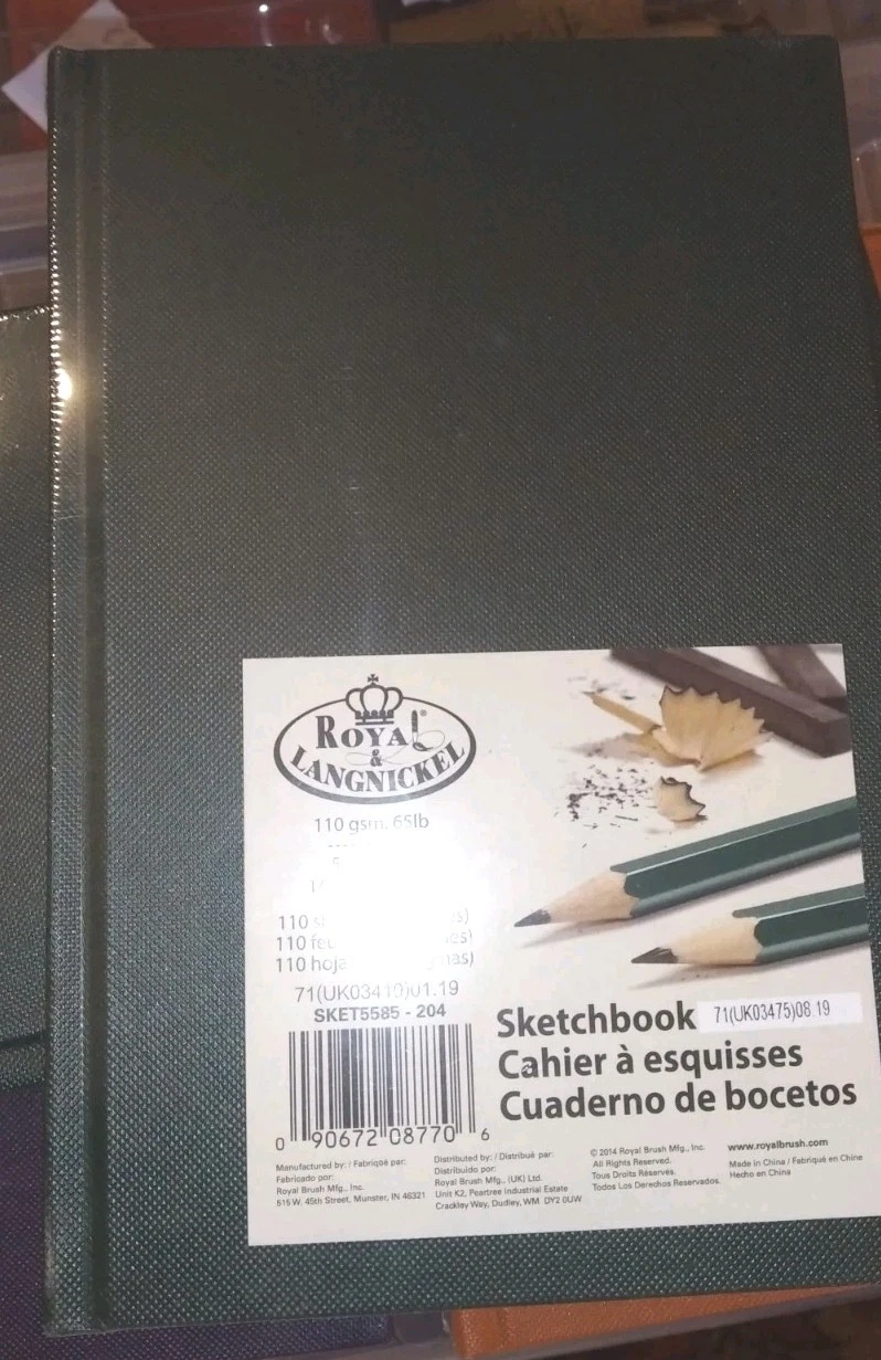 Dark Green PREMIUM A5 HARDBACK ARTIST SKETCH DRAWING BOOK 220 PAGES 110gsm 