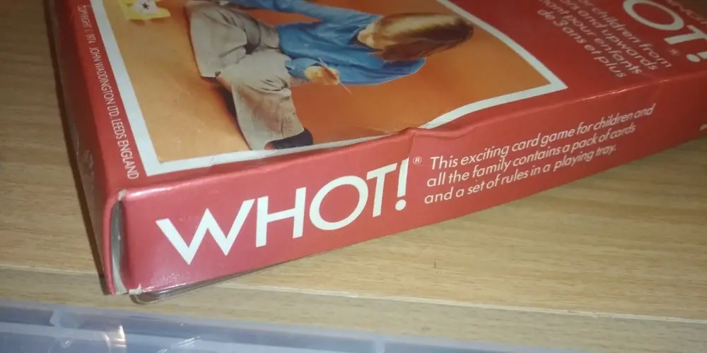 Whot! vintage card game. Waddington's 1977. Complete And With Tray For Travel