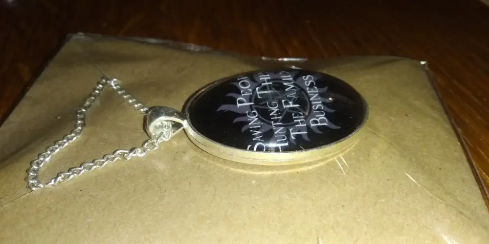 Family Business Supernatural Style Glass Cabochon Pendant w/chain GoblinDreams