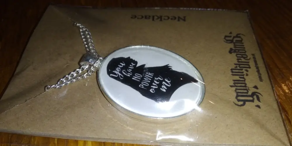 "You have no power over me" - Labyrinth Quote Pendant with chain. Goblin Dreams