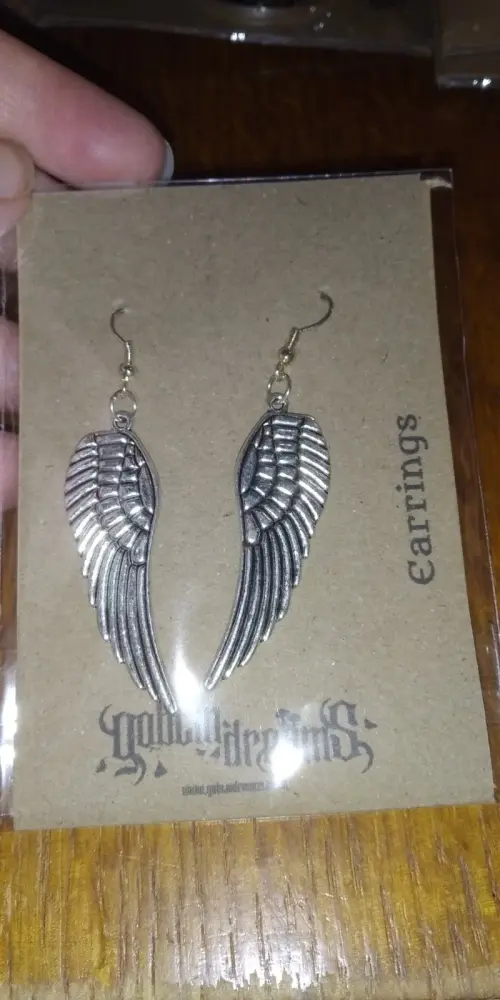 Goblin Dreams - Large Wings Feathers Styled Earrings