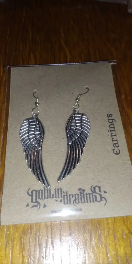 Goblin Dreams - Large Wings Feathers Styled Earrings