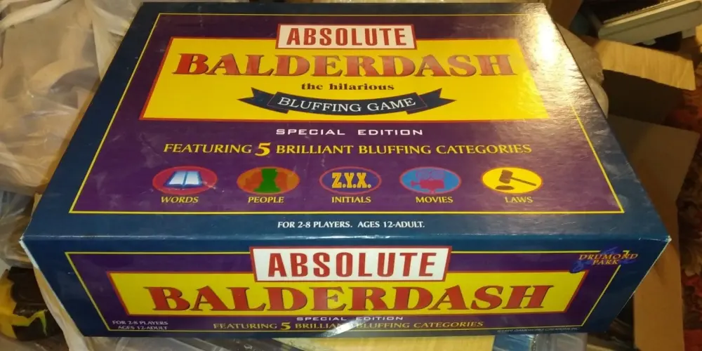 Drumond Park Absolute Balderdash 20th Anniversary Edition Board Game - Incomplete