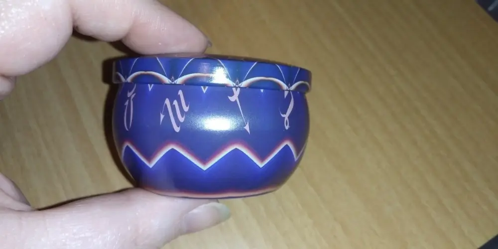 Purple Blue Pink Pretty Patterned Small Empty Decorative Tin