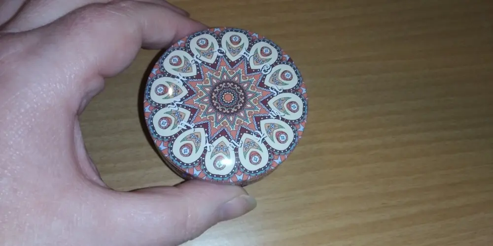 Pink Blue Purple Pretty Patterned Small Empty Decorative Tin