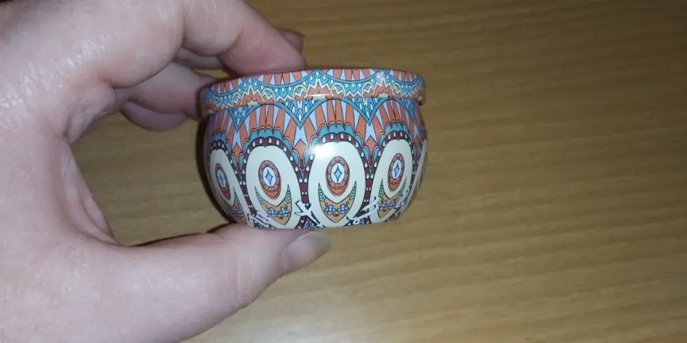 Pink Blue Purple Pretty Patterned Small Empty Decorative Tin