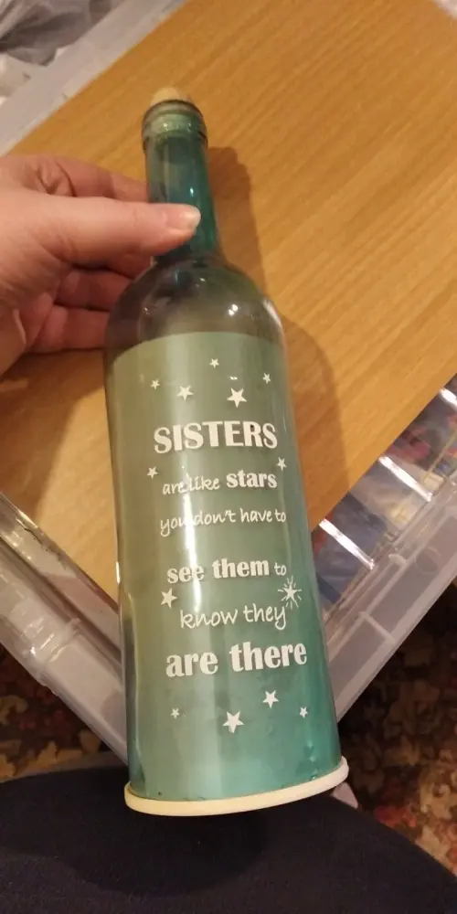 Lights Bottle Sisters Are Like Stars. Decoration.