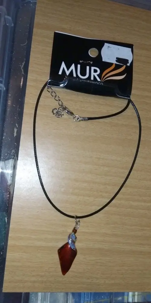 Glass Red Blues Muranoco Necklace
