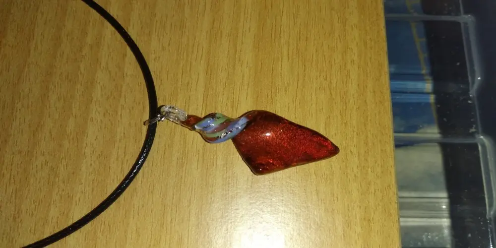 Glass Red Blues Muranoco Necklace