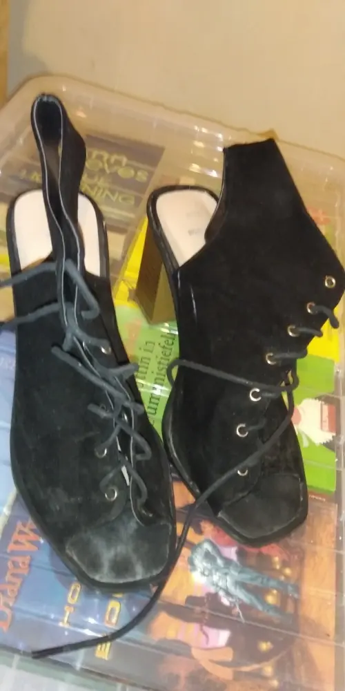 New Look Size 6 Peep Toe Ankle Heels Lace Up