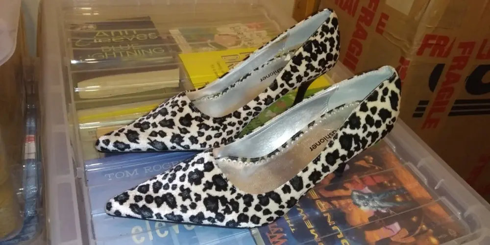 Rome Designer Women Heels Leopard Print Size 38 / UK 7 -Slight Storage Scuffing