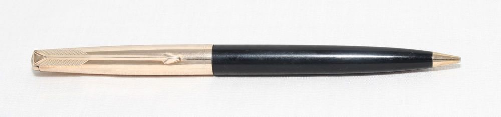No.8225. Parker 61 MkI Propelling Pencil in Classic Black. Rolled Gold Cap.