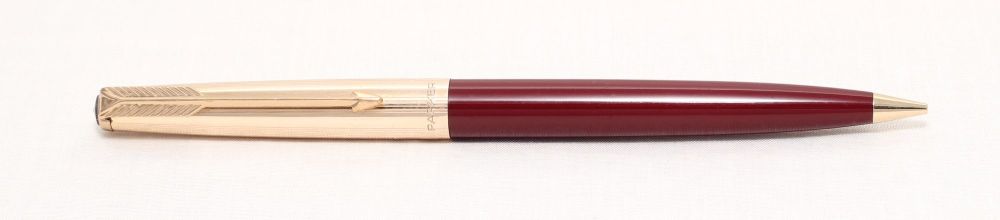 No.8204. Parker 61 MkI Propelling Pencil in Burgundy with a Rolled Gold Cap