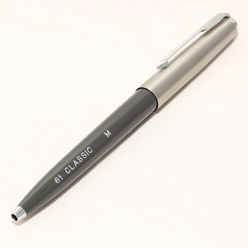 8453 Parker 61 MkI CT Ball Pen in Grey with a Lustraloy Cap.