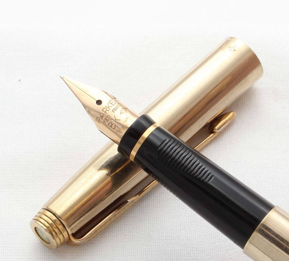 8605 Parker 75 in Rolled Gold. Smooth Fine FIVE STAR Nib.
