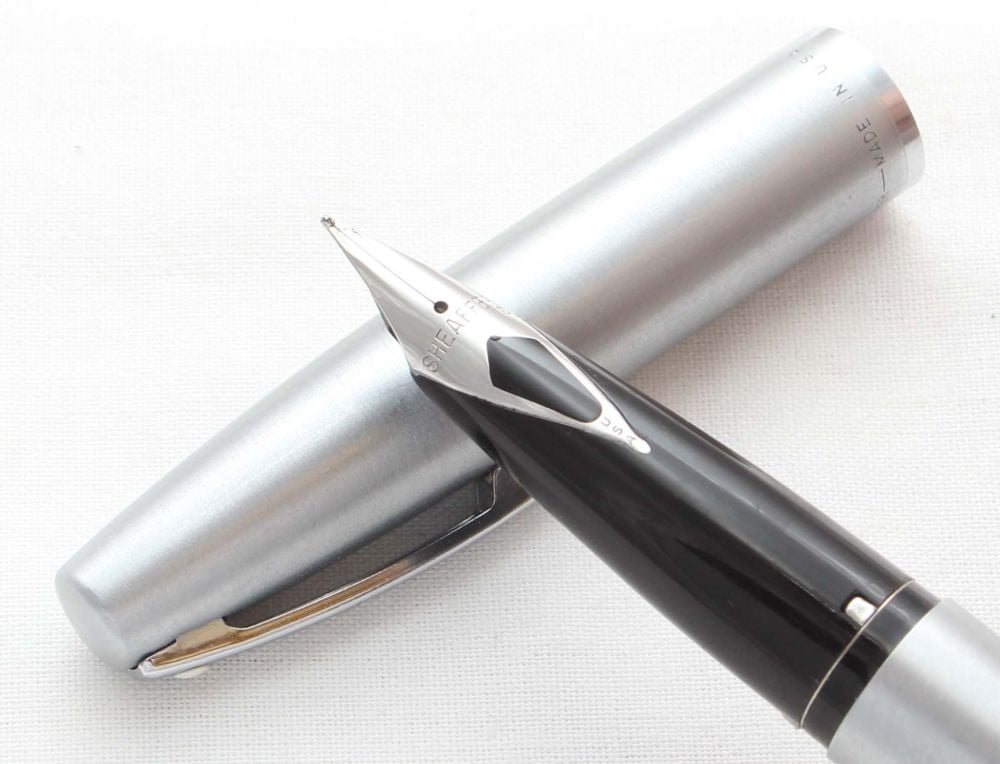 8617 Sheaffer Imperial Fountain Pen in Brushed Stainless Steel, Smooth Fine