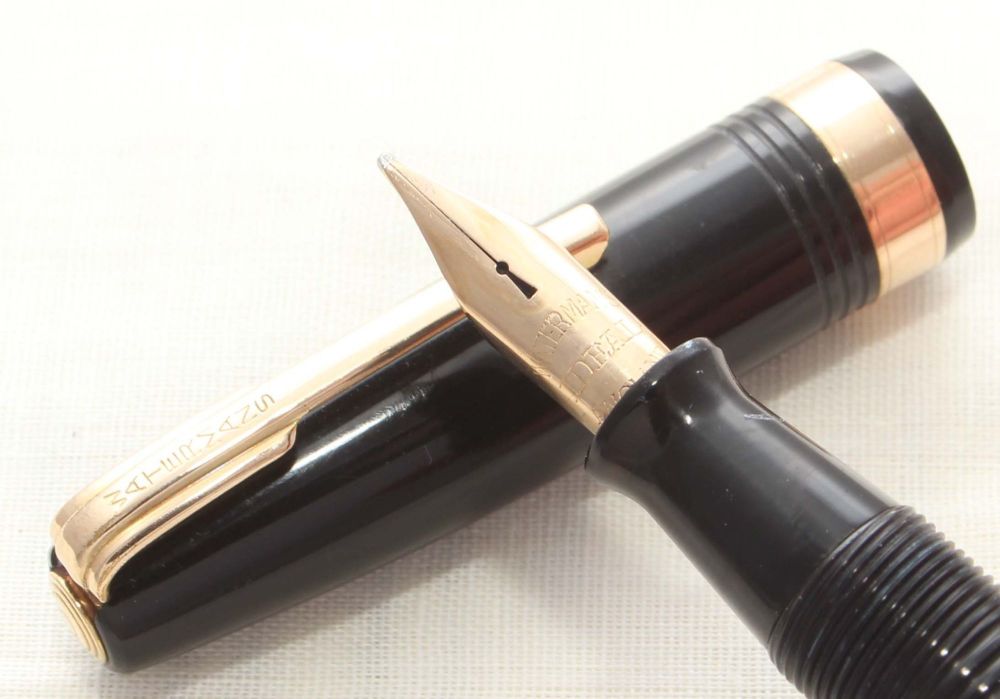 8620 Watermans Hundred Year Pen in Black, Medium Flex FIVE STAR Nib.