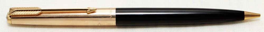 8778 Parker 61 MkI GT Ball Pen in Black with a Rolled Gold Cap.