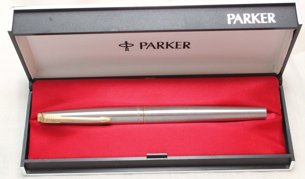 8783 Parker 45 GT Flighter in Brushed Stainless Steel. Smooth Medium FIVE S
