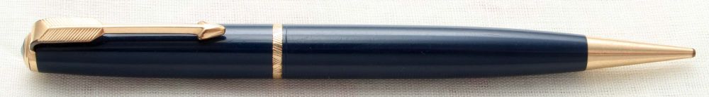 8908 Parker Duofold Propelling Pencil in Blue with Gold filled trim.