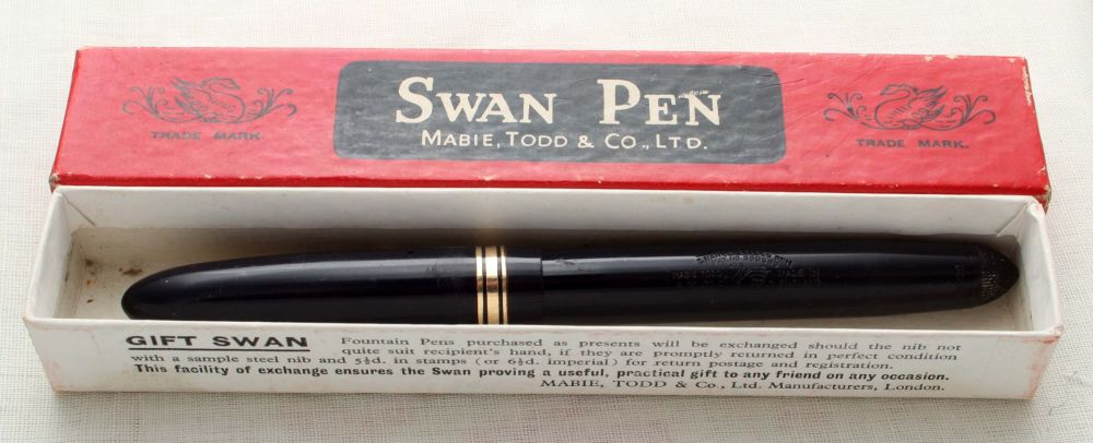 8915 - Swan (Mabie Todd) Eternal Leverless 4220 Fountain Pen in Classic Bla