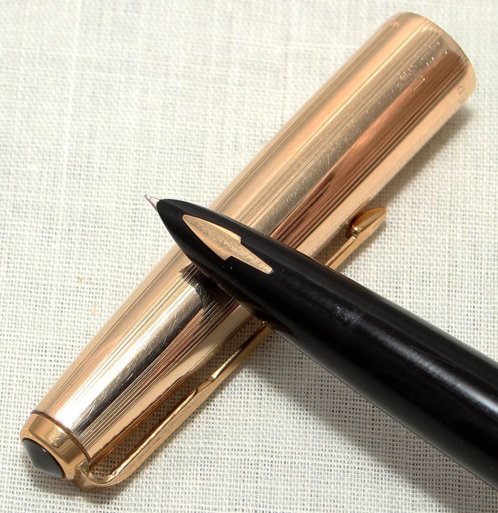 8930 Parker 61 Custom Insignia Fountain Pen in Rolled Gold. Extra Fine FIVE