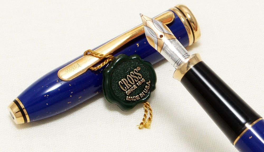 8934 AT Cross 'Townsend' Fountain Pen in Lapis Lazuli. Mint and Boxed, Fine