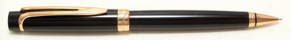 8990 Watermans Liaison Pencil in Gloss Black with Gold Filled trim.