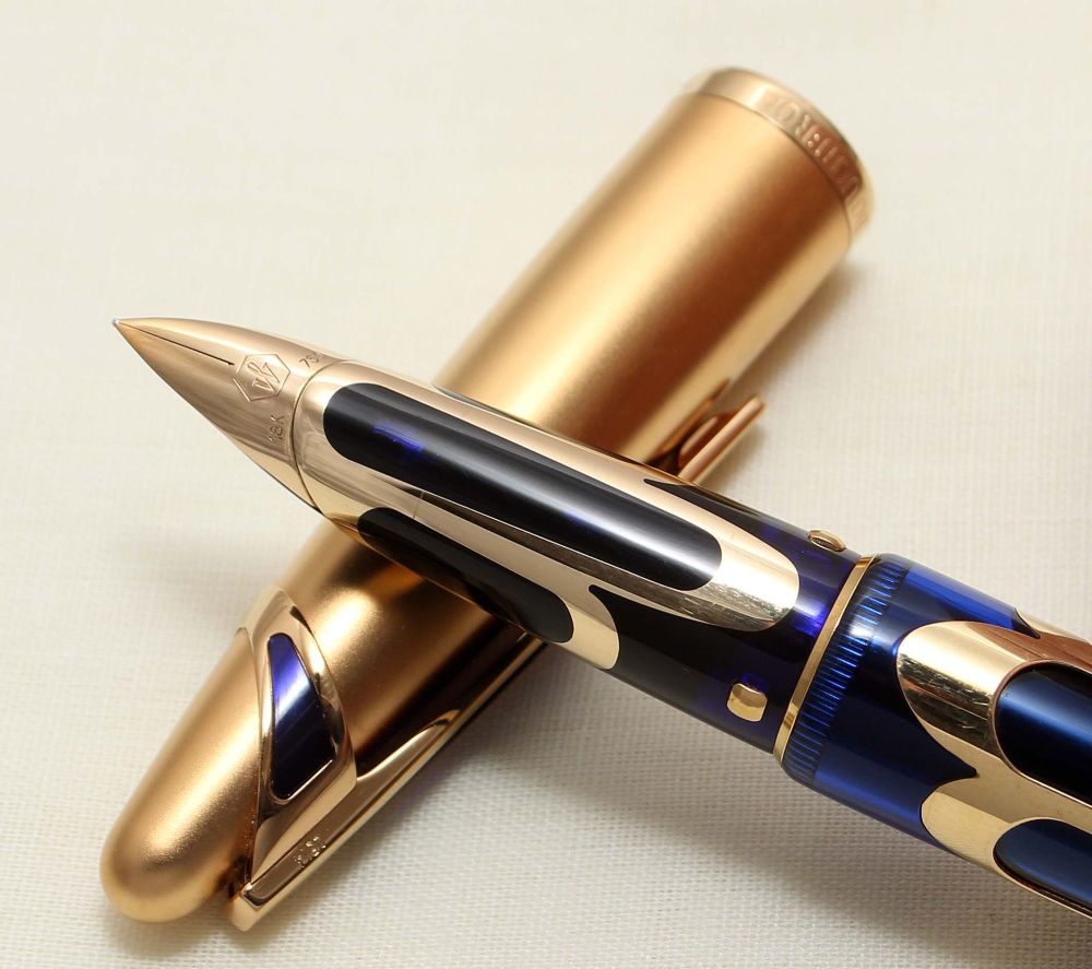 9124 Watermans Edson Boucheron Limited Edition Fountain Pen in Blue with an