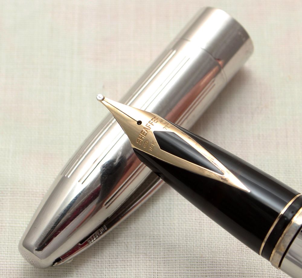 9141 Sheaffer Legacy Palladium Plated Fountain Pen, Smooth Broad FIVE STAR 