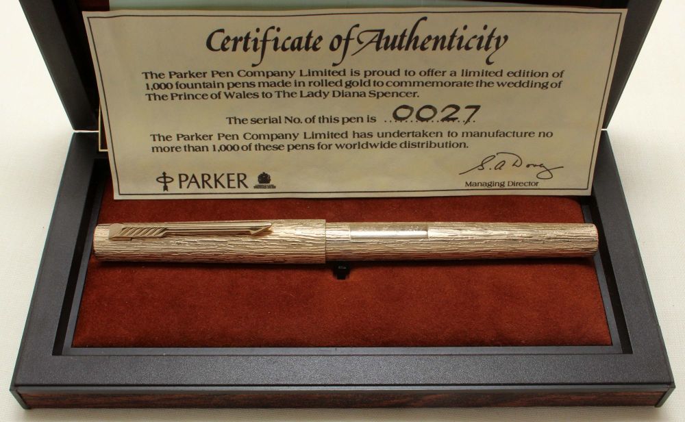 9175. Parker 105 Royal Wedding Limited Edition Commemorative Pen. Mint and 