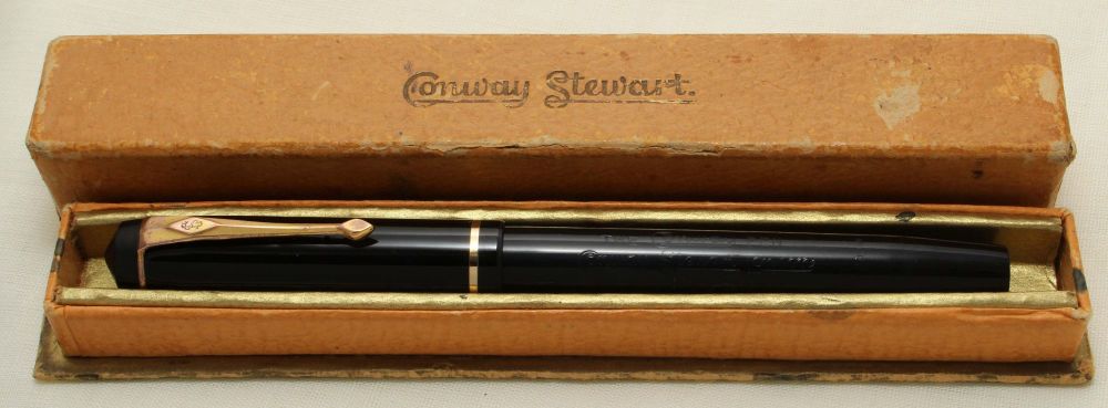 9203 Conway Stewart No.759 in Classic Black. Medium FIVE STAR Nib. Mint and