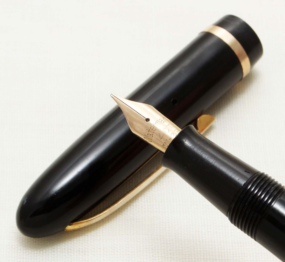 9264 Watermans Champion 501 Fountain Pen in Black,  Medium Nib.