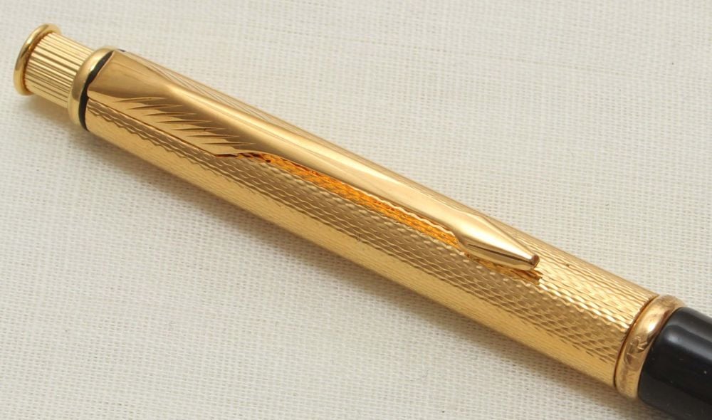 9311 Parker Insignia Pencil in Gold and Black Lacquer from 1992.