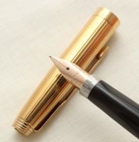 9425 Parker 75 in Gold Plated Milleraies, Smooth Fine FIVE STAR Nib.