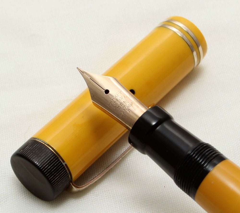 9486 Parker Duofold Senior Fountain Pen in Mandarin Yellow, c1928. Fine FIV