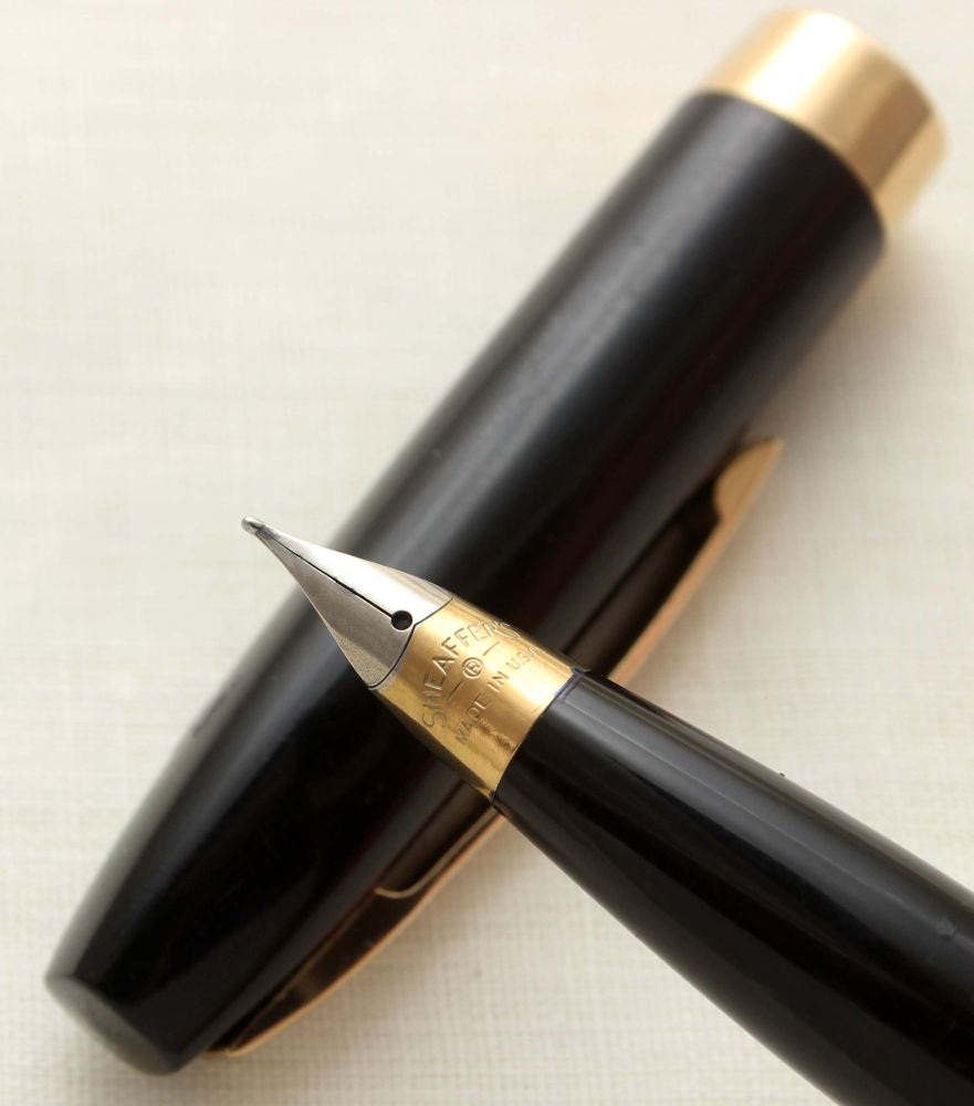 9704 Sheaffer Imperial Touchdown Fountain Pen in Classic Black, Smooth Fine