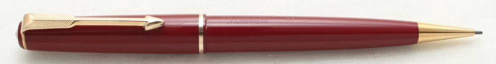 9866 Parker 17 Propelling Pencil in Burgundy with Gold filled trim.