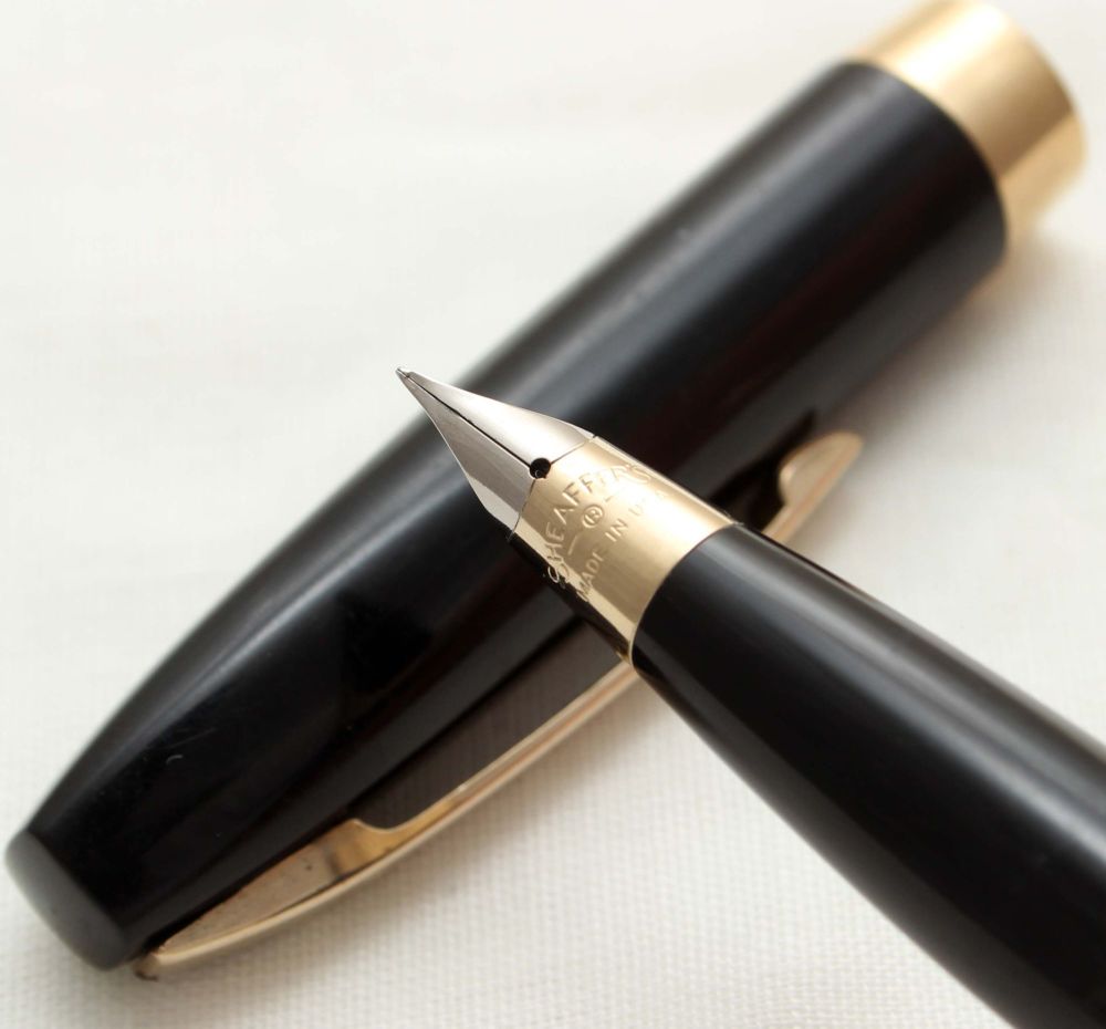 9913 Sheaffer Imperial Touchdown Fountain Pen in Classic Black, Smooth Fine