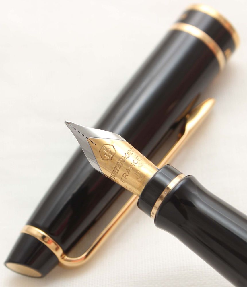 9963 Watermans Hemisphere Fountain Pen in Classic Black, Smooth Fine Nib.