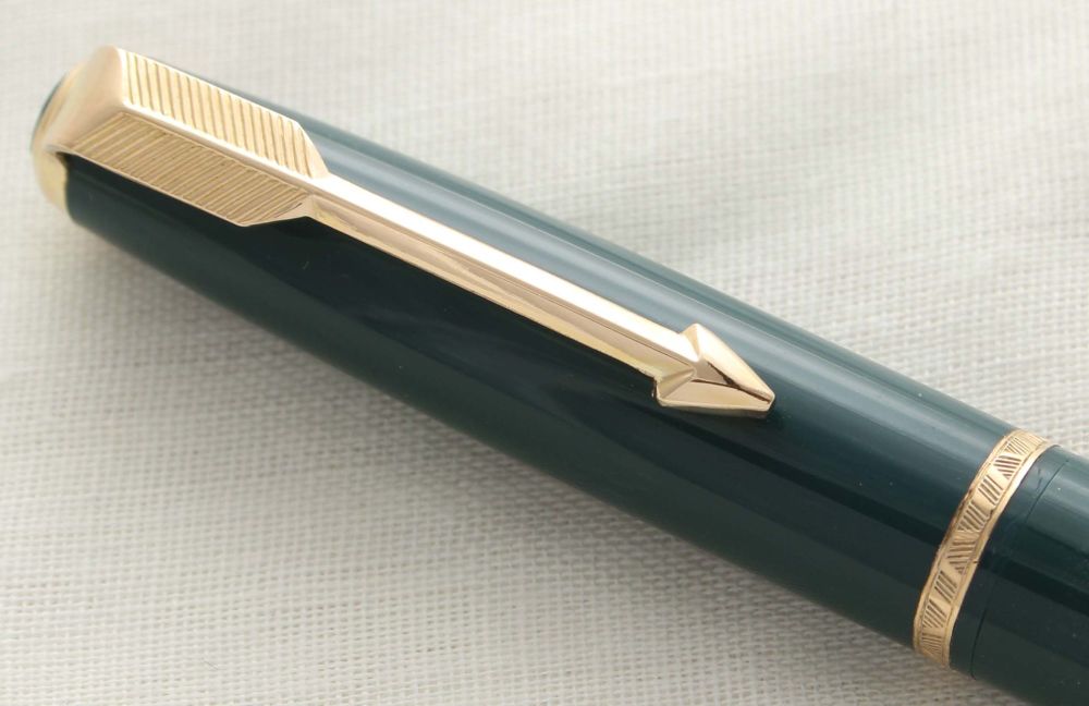 3001 Parker Duofold Propelling Pencil in Green with Gold filled trim.